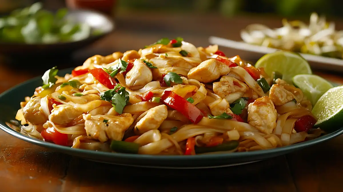 Pad thaï poulet
